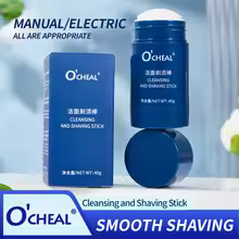 Ocheal Face Shaving stick Cleaning Facial Hair with Shaver Hair Shaving 40g Men's Facial Cleaning Care